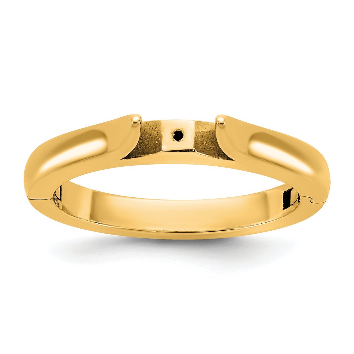 14ky CLIQ Hinged Cathedral Solitaire Peg Set Engagement Ring Mounting (No Stones Included)