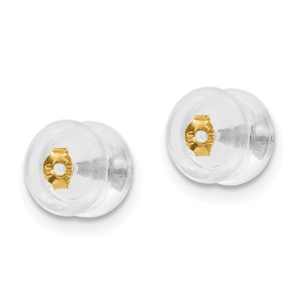 Silicone Sliders 14K YG Mushroom 1 Pair