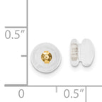 Silicone Sliders 14K YG Mushroom 1 Pair