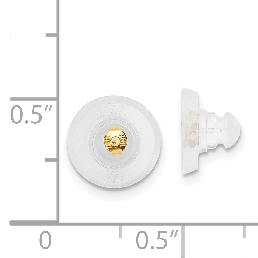 Silicone Sliders 14K YG Disk 1 Pair