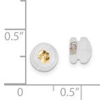 Silicone Sliders 14K YG ScrewBack Mushroom 1 Pair