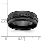 Black Zirconium Polished 8mm Band