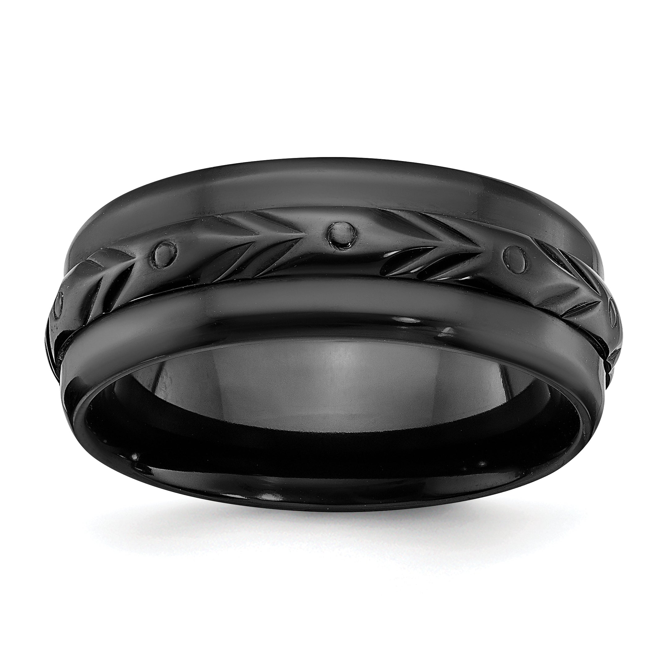 Black Zirconium Polished 8mm Band Main image