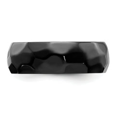 Black Zirconium Polished and Hammered 7mm Band