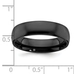 Black Zirconium Polished 6mm Band