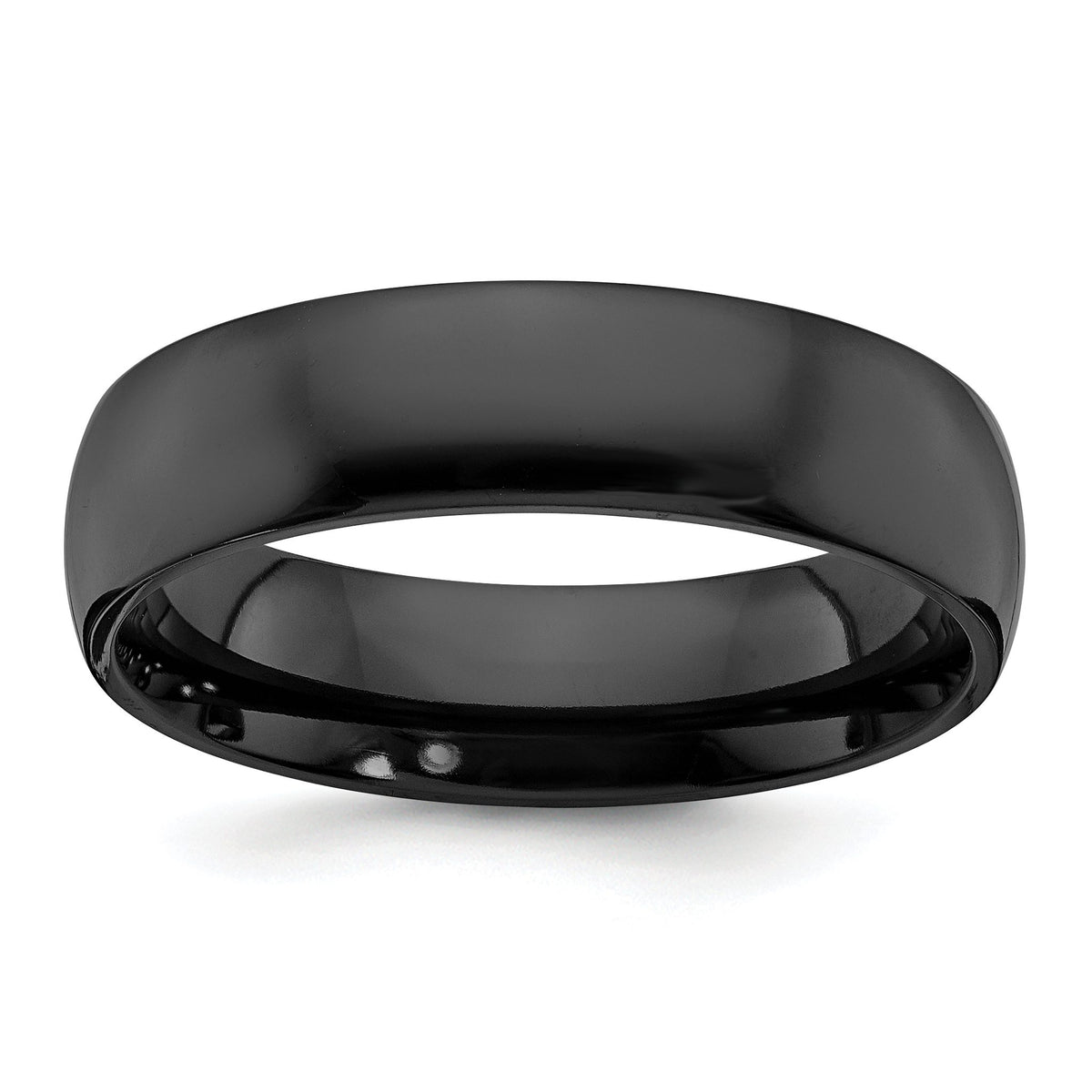 6mm Wedding Band in Black Zirconium, 6mm - Sophia Jewelers Main image