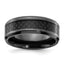 Black Zirconium Polished with Black Carbon Fiber Inlay 8mm Band