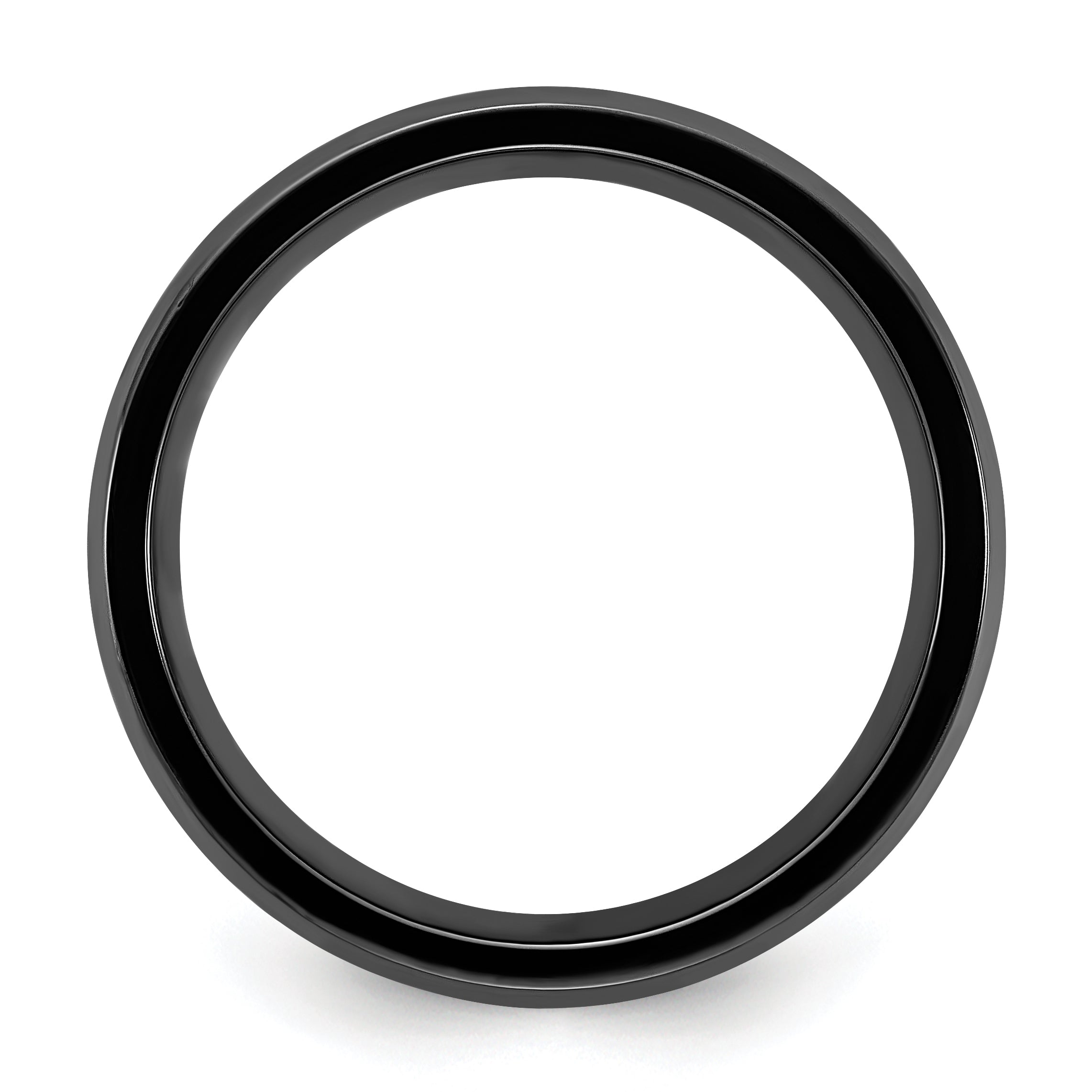 Black Zirconium Polished 8mm Band