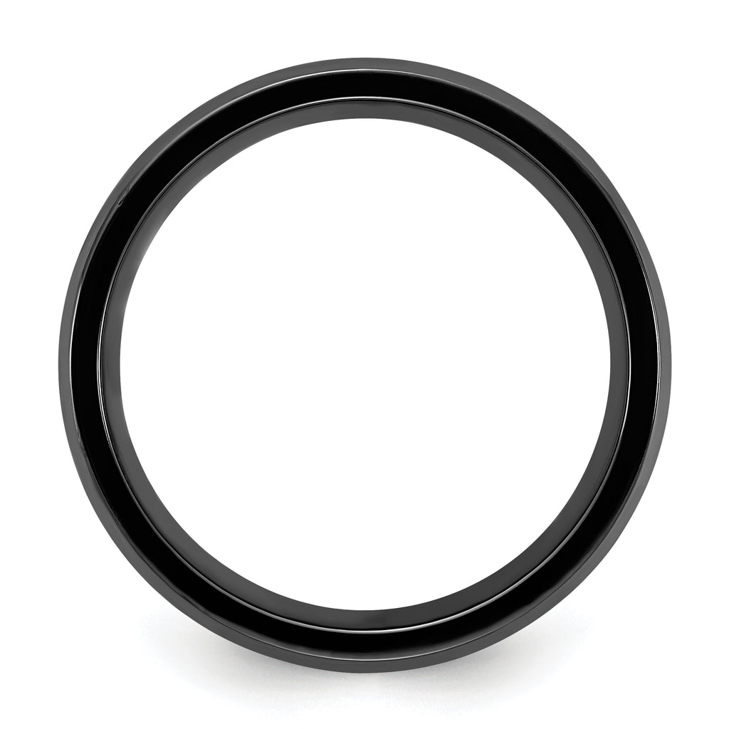Black Zirconium Polished 8mm Band