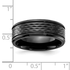 Black Zirconium Polished 8mm Band