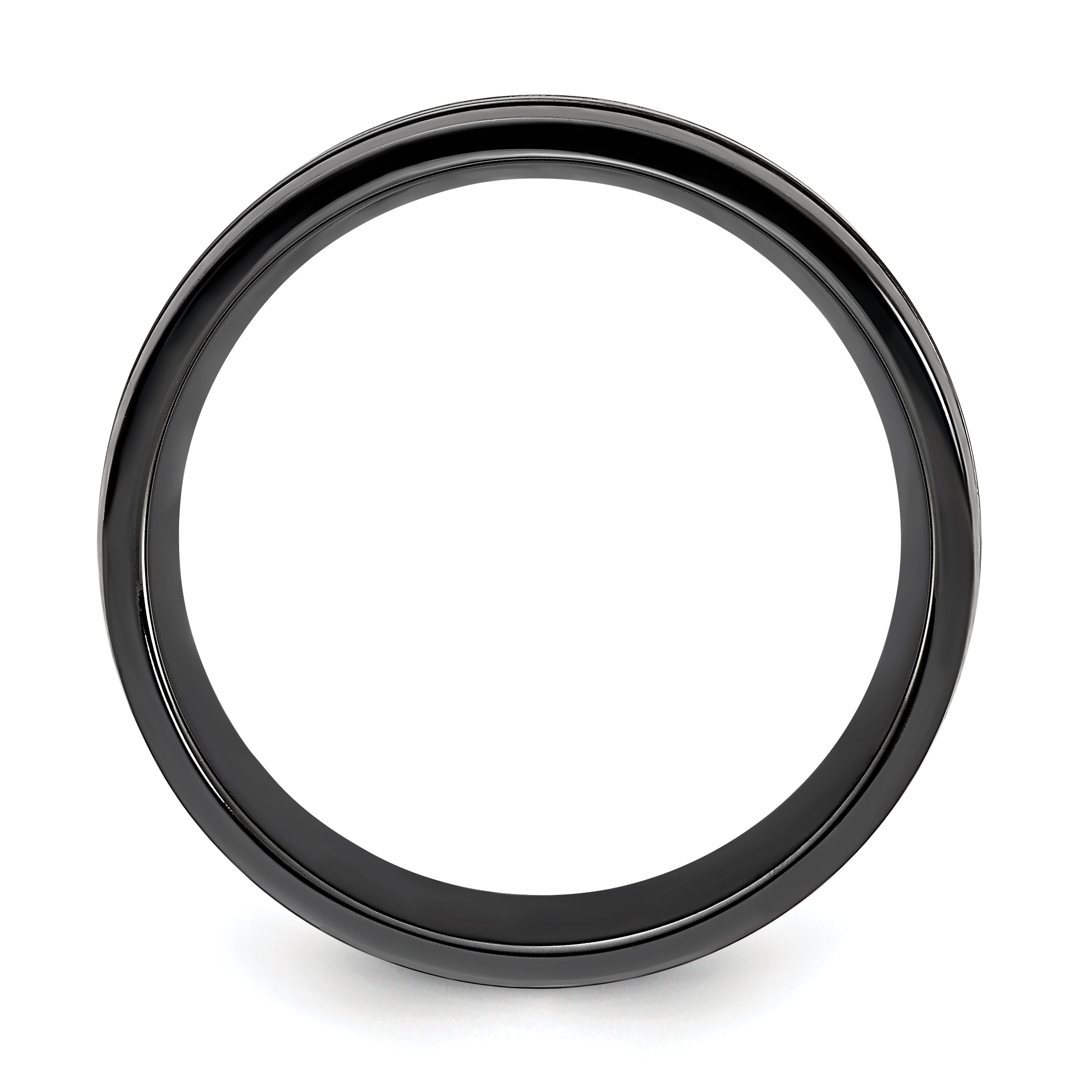Black Zirconium Brushed and Polished Rose IP-plated 8.00mm Band