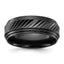 Black Zirconium Polished Grooved 8mm Band