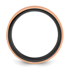 Black Zirconium Polished Rose IP-plated Edges with Black Carbon Fiber Inlay 8mm Band