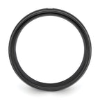 Men's Brushed Cubic Zirconia Zirconium Wedding Band 8mm