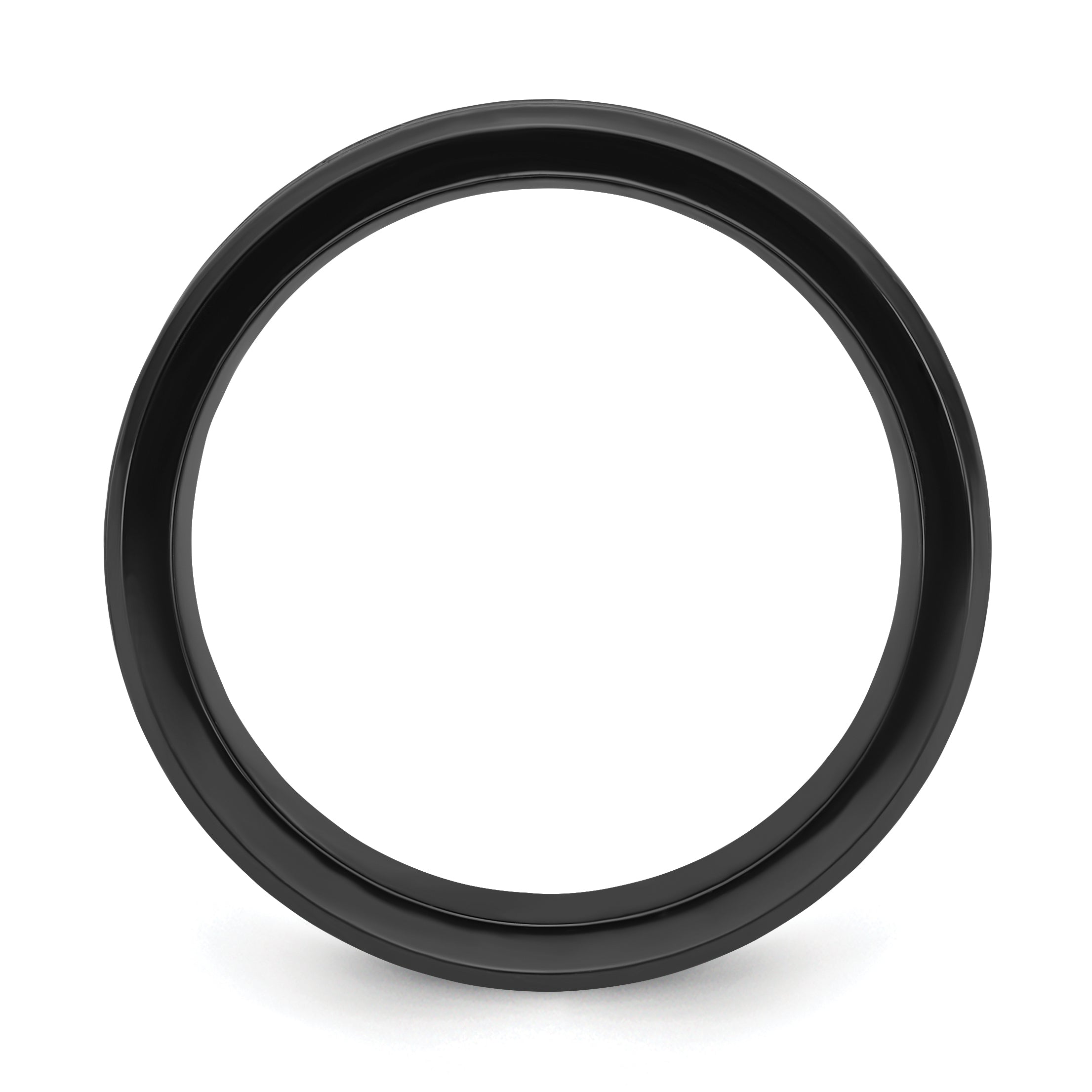 Black Zirconium Polished with Wood Inlay Center 8mm Band