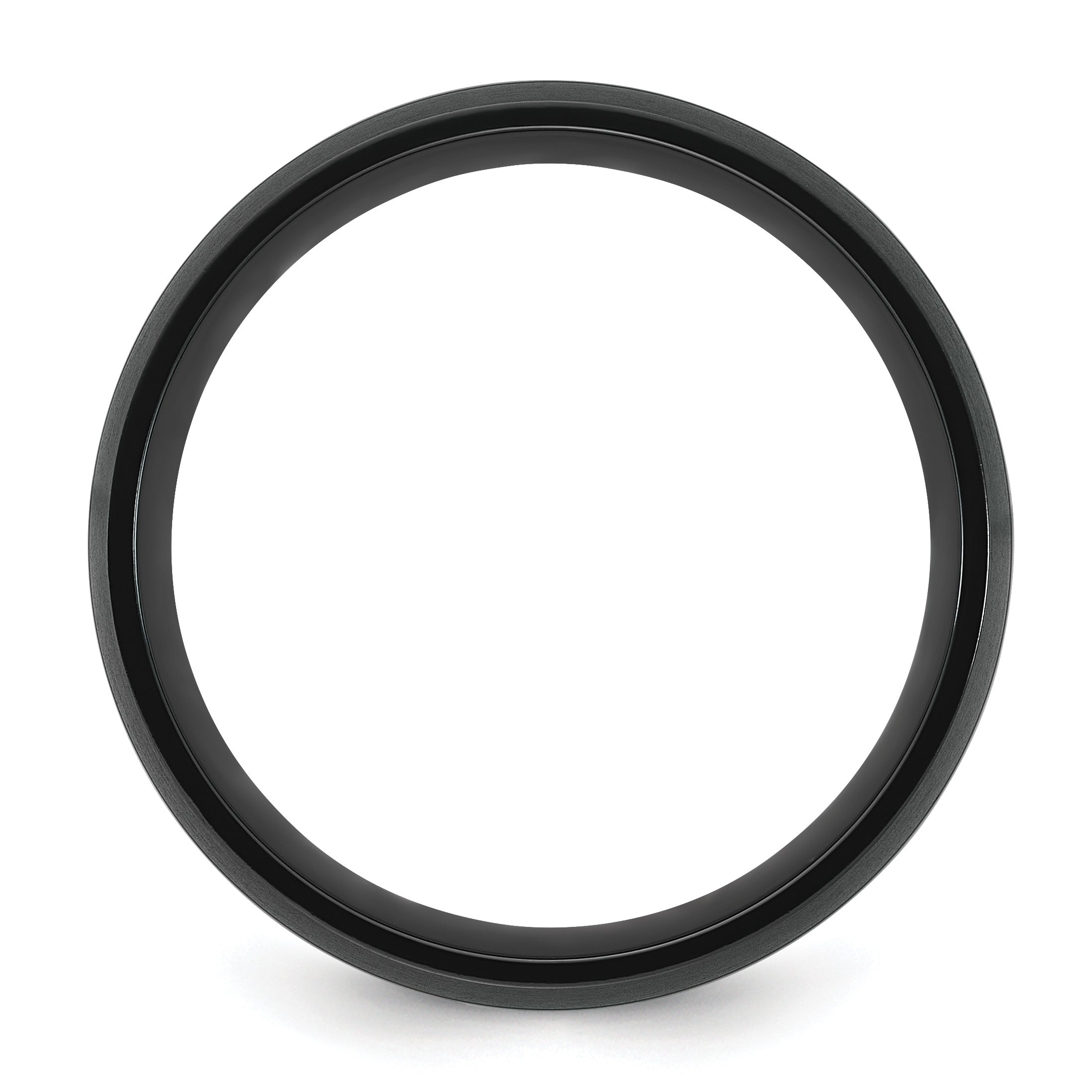 Brushed and Polished Zirconium Ring 8mm