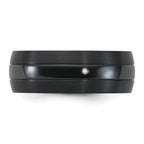 Brushed and Polished Zirconium Ring 8mm