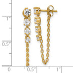 Certified Lab-Grown Diamond Dangle Earrings in 14K Yellow Gold (1 ct. tw.) - Sophia Jewelers