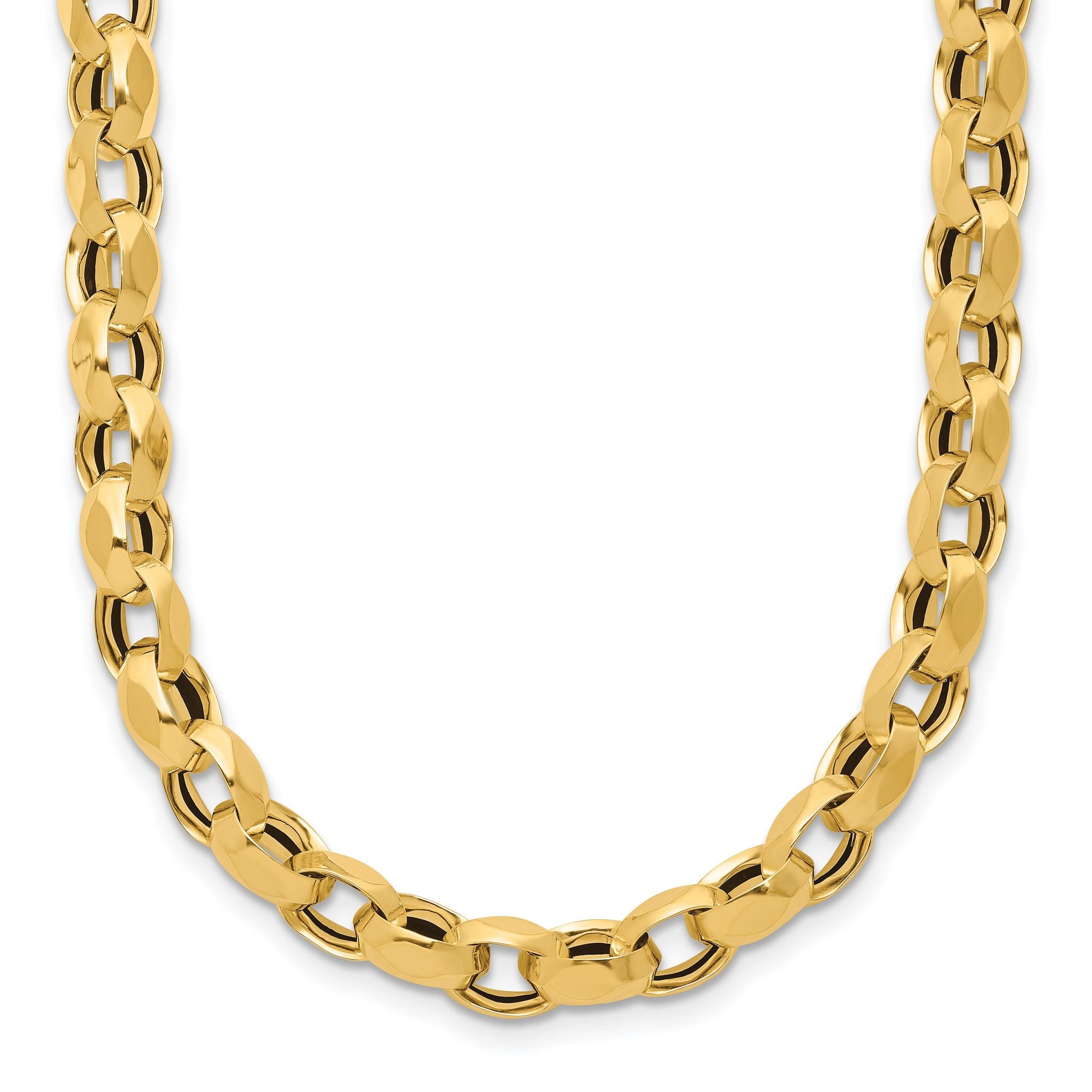 14K Polished Fancy Link Necklace Main image