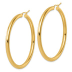 14k Polished 4mm Polished Hoop Earrings