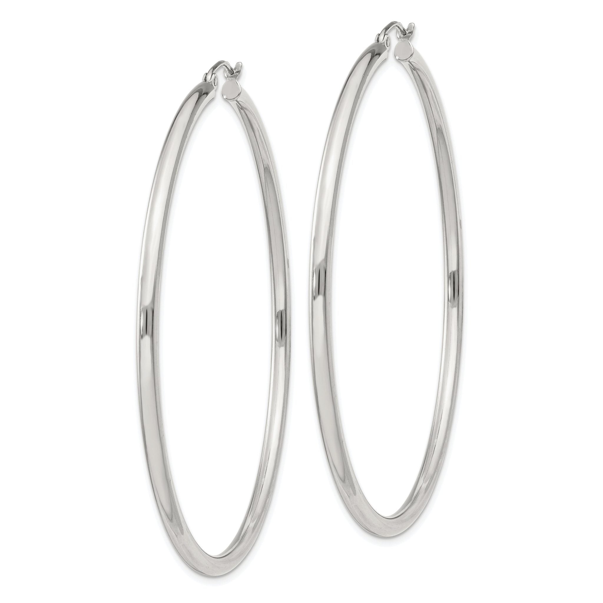 Sterling Silver 2.5mm Round Hoop Earrings Main image