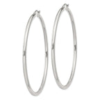 Sterling Silver 2.5mm Round Hoop Earrings