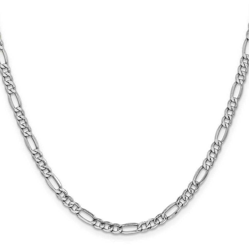 Figaro Chain in 14K White Gold, 4.4mm