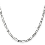 Figaro Chain in 14K White Gold, 4.4mm