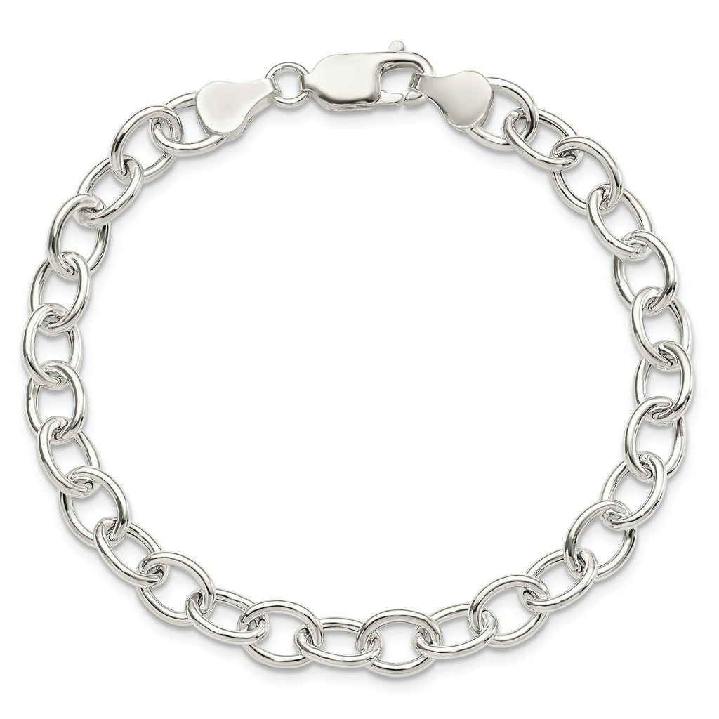 Cable Chain Bracelet in Sterling Silver, 6.75mm