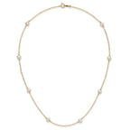 14K 4-5mm White Near Round Freshwater Cultured Pearl 8-station Necklace