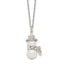 Landstrom's Mt. Rushmore Black Hills Sterling Silver 12K Gold Accents Imitation Pearl Snowman 18 inch Spring Ring Clasp Necklace