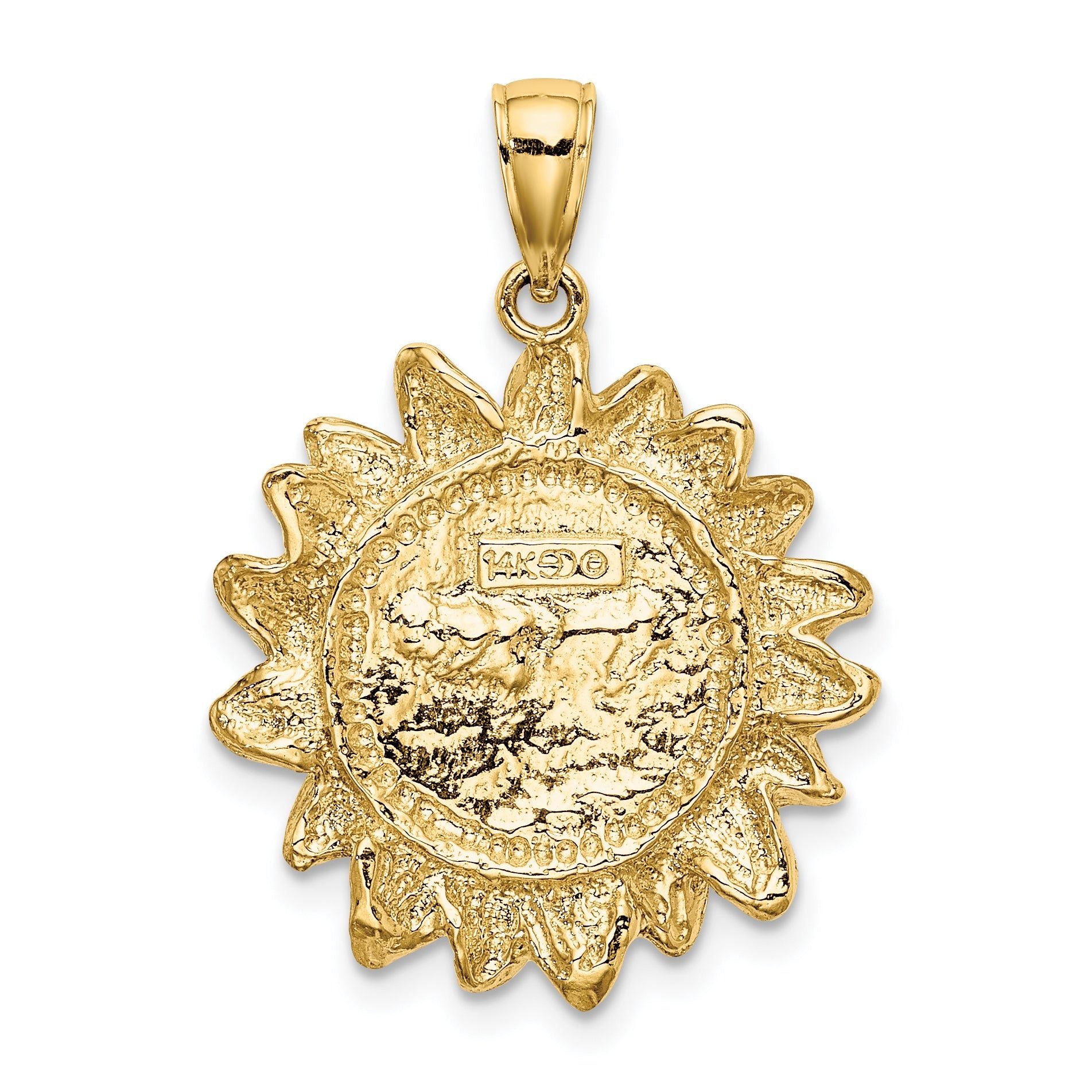 14K Smiling Sun Charm