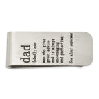 Chisel Stainless Steel Brushed Lasered DAD Money Clip