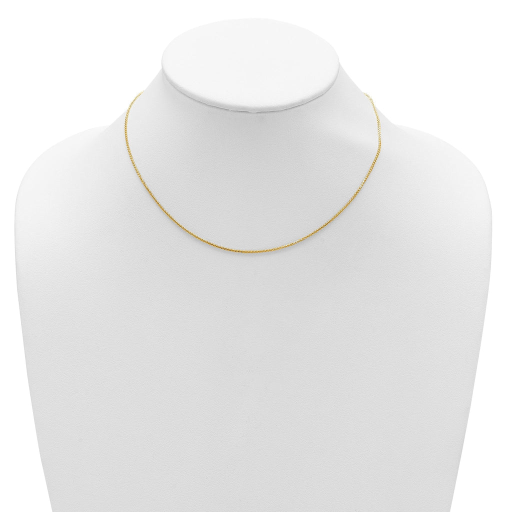 14K 1.2mm D/C Spiga 1in+1in Adjustable Chain