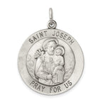 Sterling Silver 925 Antiqued Saint Joseph Pendant Vintage Charm by Sophia Jewelers