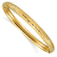 14k 4/16 Laser Cut Hinged Bangle Bracelet