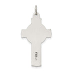 Sterling Silver 925 Polished Irish Crucifix Pendant Antique Inspired