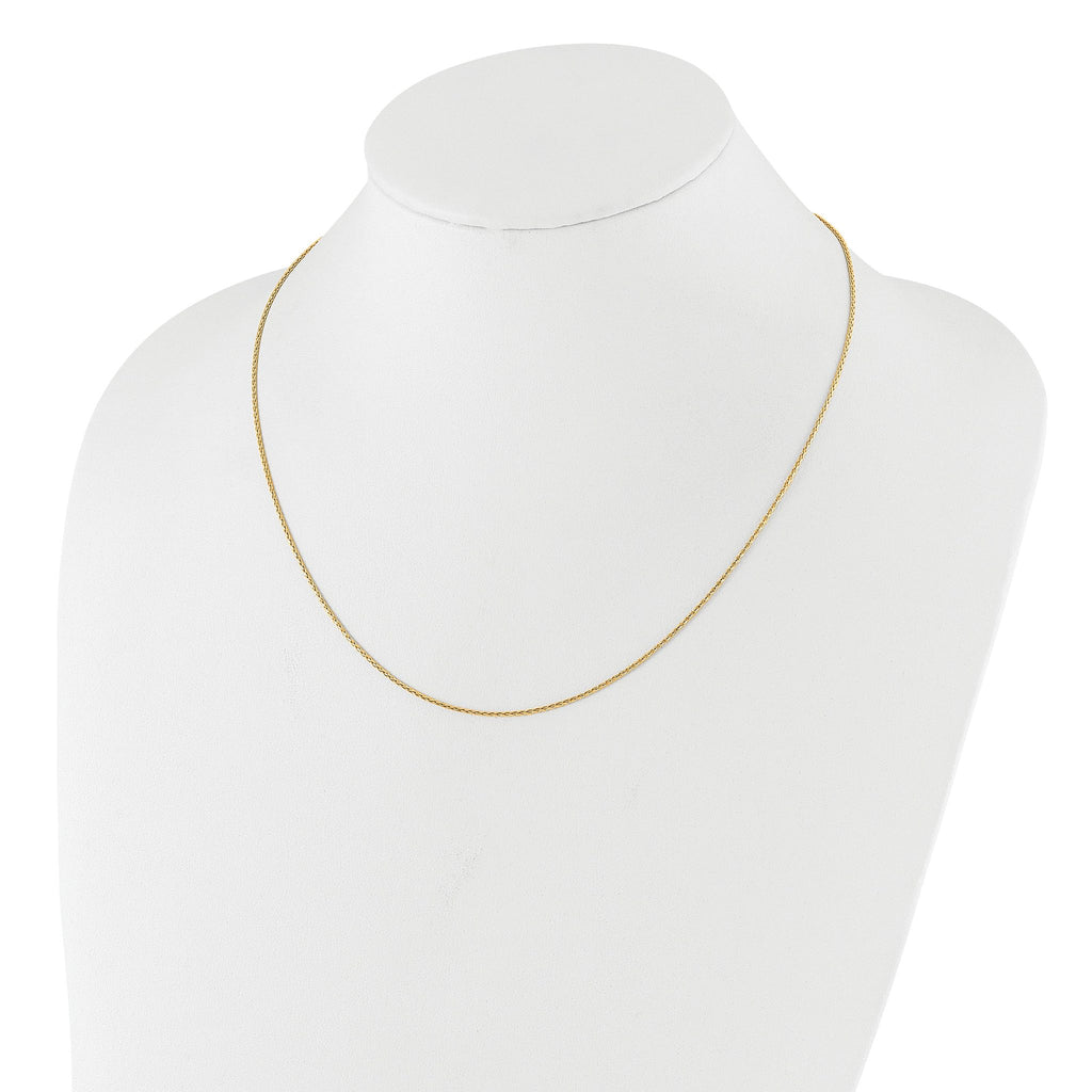 Sterling Silver Gold-plated Adjustable 1.1mm D/C Spiga Chain