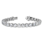 14k White Gold  25 carat Lab Grown Diamond VS+ F+ Complete Tennis Bracelet