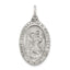 Sterling Silver St. Christopher Basketball Medal with Antiqued Finish  Solid, Die-Struck
