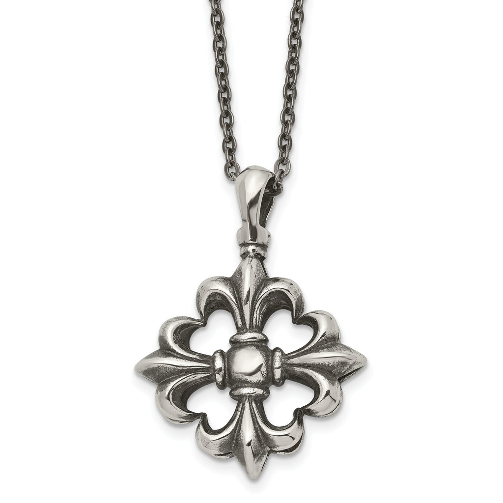 Fleur-de-Lis Necklace in Stainless Steel