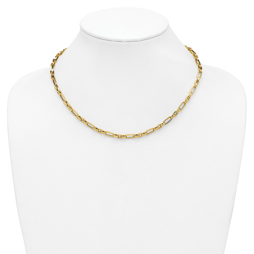 14K Polished Fancy Link Necklace