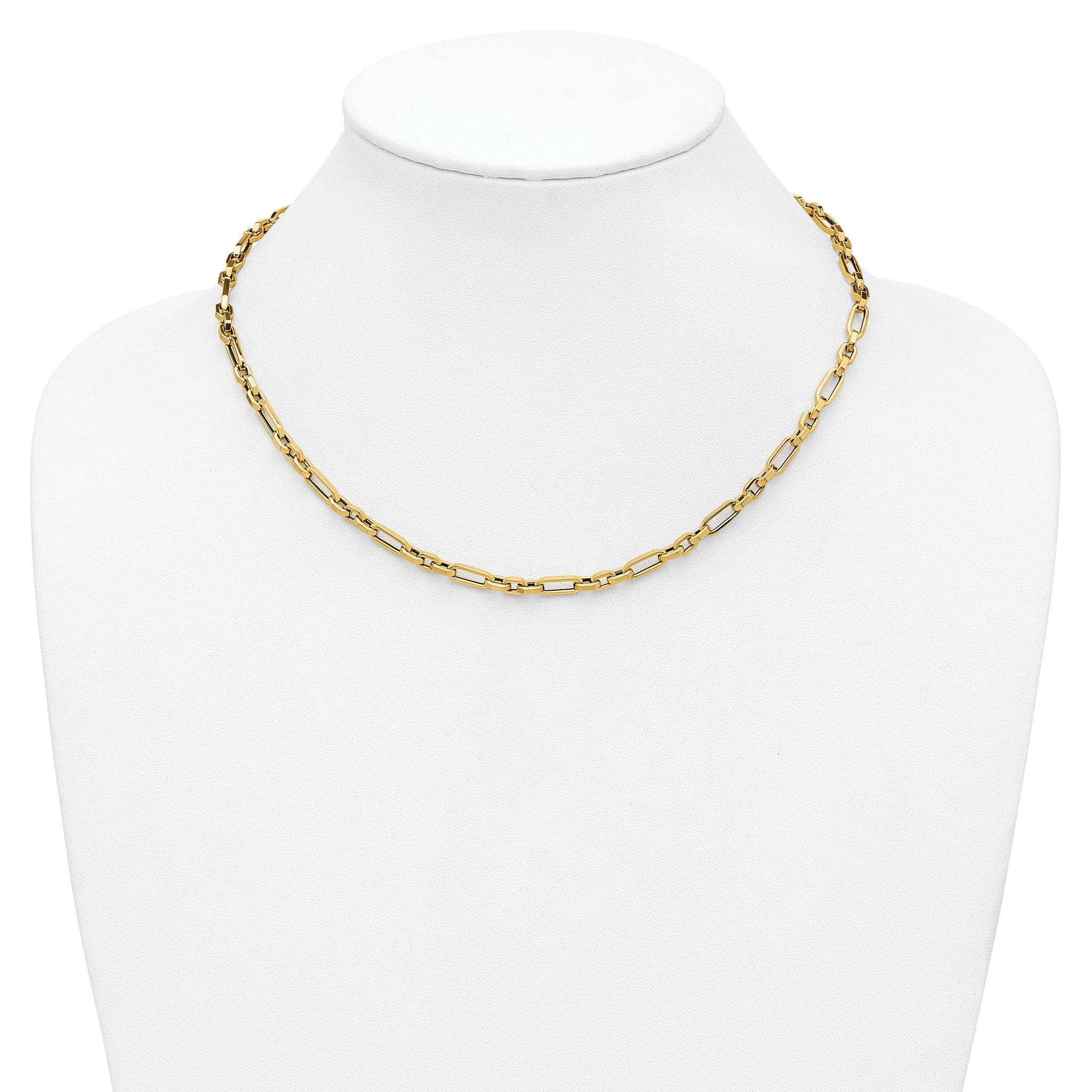 14K Polished Fancy Link Necklace
