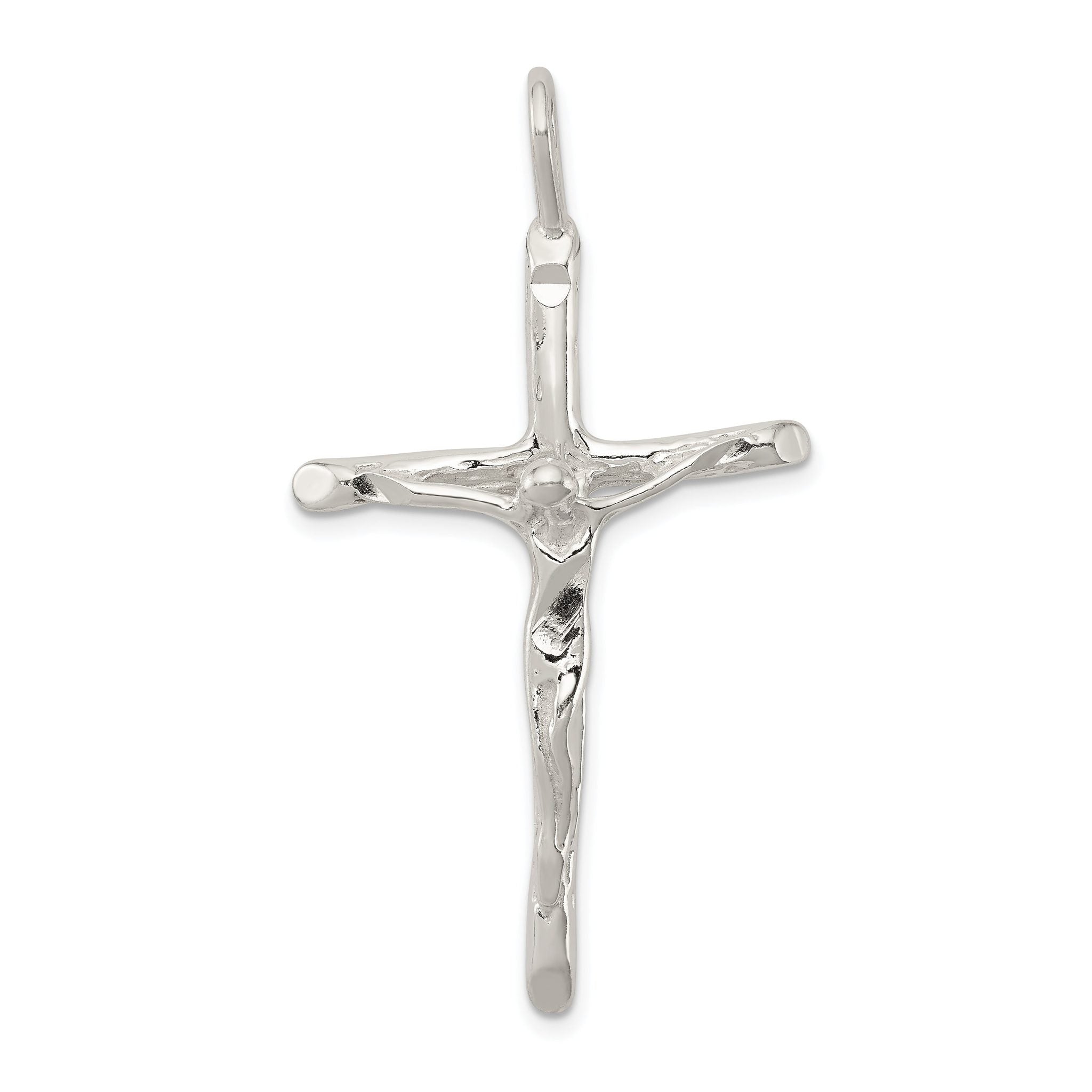 Sterling Silver 925 Crucifix Pendant with Polished Anti-Tarnish Finish