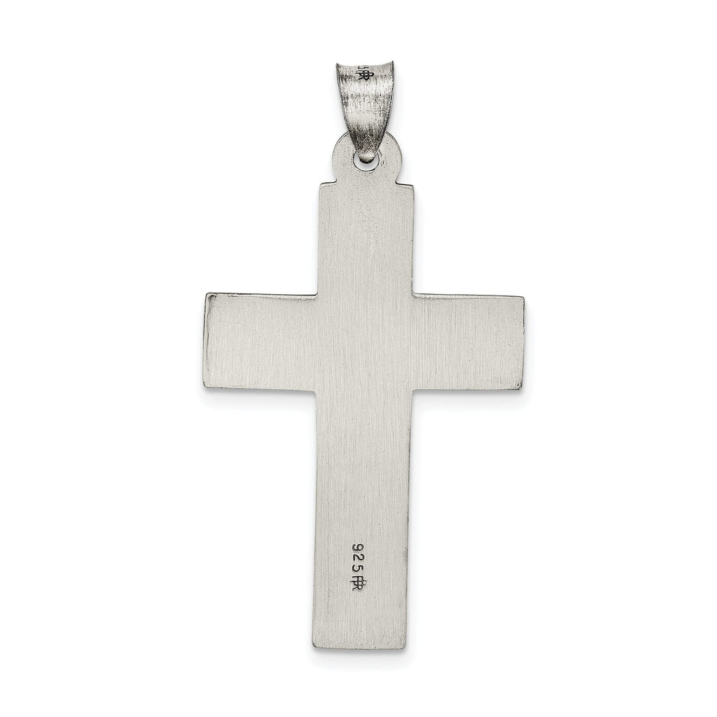 Sterling Silver 925 Latin Cross Pendant Polished Elegance
