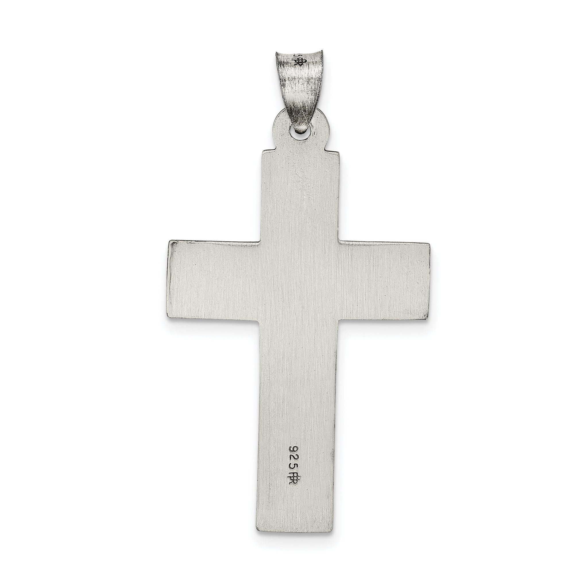 Sterling Silver 925 Latin Cross Pendant Polished Elegance