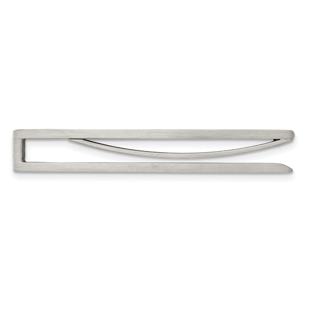 Sophia Jewelers Brushed Stainless Steel Engravable Tie Bar with Resin Accents