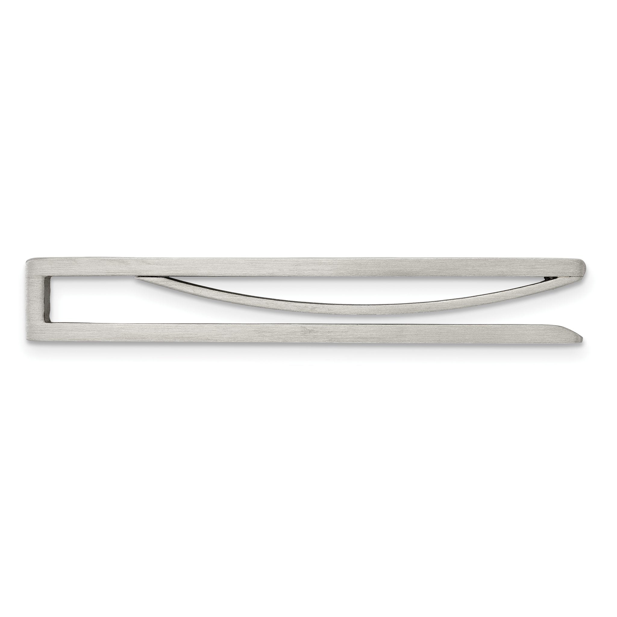 Sophia Jewelers Brushed Stainless Steel Engravable Tie Bar with Resin Accents