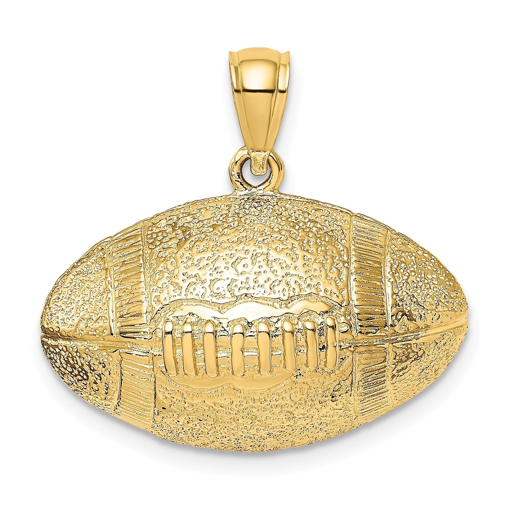 14K 3-D Football Horizontal Pendant Main image