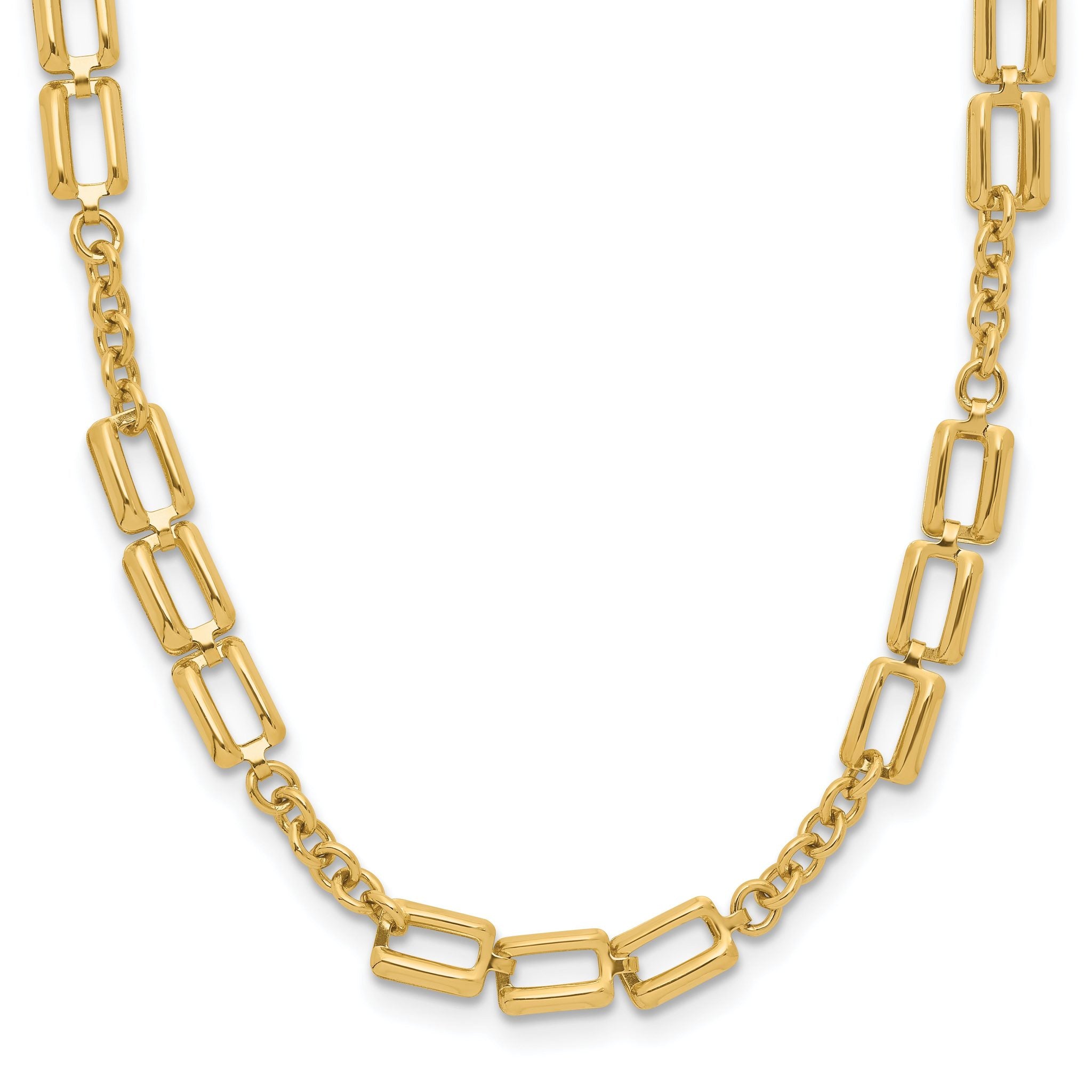 14K Polished Fancy Link Necklace Main image